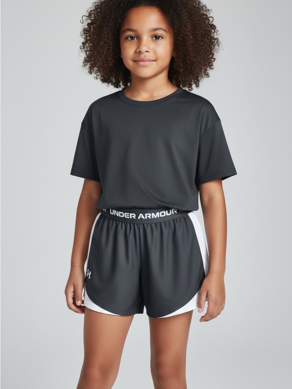 Under Armour Girls Black Athletic Shorts